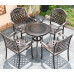 Outdoor Aluminum Table and Chair Set for Home Patio Garden Use