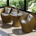 Outdoor Rattan Table Chair Set for Patio Balcony Courtyard Outdoor Rattan Table Chair Set for Patio Balcony Courtyard