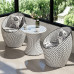 Outdoor Rattan Table Chair Set for Patio Balcony Courtyard Outdoor Rattan Table Chair Set for Patio Balcony Courtyard