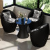Outdoor Rattan Table Chair Set for Patio Balcony Courtyard Outdoor Rattan Table Chair Set for Patio Balcony Courtyard