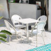Outdoor Table Chairs Umbrella Patio Balcony Cafe Milk Tea Shop White Rattan Chairs Outdoor Table Chairs Umbrella Patio Balcony Cafe Milk Tea Shop White Rattan Chairs