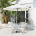 Outdoor Table Chairs Umbrella Patio Balcony Cafe Milk Tea Shop White Rattan Chairs Outdoor Table Chairs Umbrella Patio Balcony Cafe Milk Tea Shop White Rattan Chairs