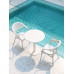 Outdoor Table Chairs Umbrella Patio Balcony Cafe Milk Tea Shop White Rattan Chairs Outdoor Table Chairs Umbrella Patio Balcony Cafe Milk Tea Shop White Rattan Chairs