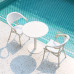 Outdoor Table Chairs Umbrella Patio Balcony Cafe Milk Tea Shop White Rattan Chairs Outdoor Table Chairs Umbrella Patio Balcony Cafe Milk Tea Shop White Rattan Chairs