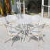 Outdoor Table Chairs Umbrella Patio Balcony Cafe Milk Tea Shop White Rattan Chairs Outdoor Table Chairs Umbrella Patio Balcony Cafe Milk Tea Shop White Rattan Chairs