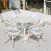 Outdoor Table Chairs Umbrella Patio Balcony Cafe Milk Tea Shop White Rattan Chairs Outdoor Table Chairs Umbrella Patio Balcony Cafe Milk Tea Shop White Rattan Chairs