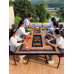 Outdoor Aluminum Grill Tables Patio Terrace Garden Villa Iron Outdoor Leisure Home Exterior Electric Grill Tables Chairs Outdoor Aluminum Grill Tables Patio Terrace Garden Villa Iron Outdoor Leisure Home Exterior Electric Grill Tables Chairs