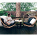 Outdoor Courtyard Rattan Chair Tea Table Balcony Lounge Chairs Villa Patio Garden Open Air Inn Relaxed Bamboo Weave Tablet Chair