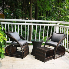 Folding Rattan Chair Set for Home Outdoor Modern Simplicity