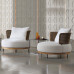 Outdoor Wicker Sofa Set Garden Patio Lounge Rattan Chair Designer Hotel Balcony Anticorrosion Wood Furniture