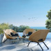 Outdoor Woven Sofa Set Courtyard Garden Furniture Lounge Chairs Balcony Simplicity Deck Chairs