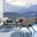 Outdoor Woven Sofa Set Courtyard Garden Furniture Lounge Chairs Balcony Simplicity Deck Chairs