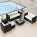 Outdoor Rattan Wicker Sofa Sunproof Waterproof Patio Balcony Garden Rattan Chair Outdoor Relaxation Outdoor Rattan Wicker Sofa Sunproof Waterproof Patio Balcony Garden Rattan Chair Outdoor Relaxation