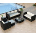 Outdoor Wicker Rattan Sofa Combination for Sun and Waterproof Protection Outdoor Wicker Rattan Sofa Combination for Sun and Waterproof Protection