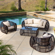 Scandinavian Garden Patio Hotel Balcony Outdoor Rattan Sofa Chairs Tea Table Waterproof UV Proof Furniture Scandinavian Garden Patio Hotel Balcony Outdoor Rattan Sofa Chairs Tea Table Waterproof UV Proof Furniture