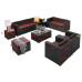 Outdoor Wicker Rattan Sofa Combination for Sun and Waterproof Protection Outdoor Wicker Rattan Sofa Combination for Sun and Waterproof Protection