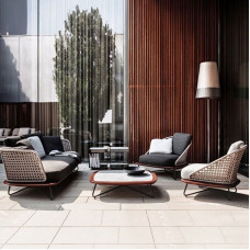 Scandinavian Outdoor Rattan Sofa Waterproof Sunscreen Villa Garden Creative Designer Wooden Tea Table Combination Outdoor Rattan Chairs Scandinavian Outdoor Rattan Sofa Waterproof Sunscreen Villa Garden Creative Designer Wooden Tea Table Combination Outdoor Rattan Chairs
