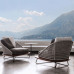 Scandinavian Outdoor Rattan Sofa Waterproof Sunscreen Villa Garden Creative Designer Wooden Tea Table Combination Outdoor Rattan Chairs