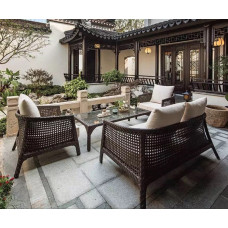 New Chinese Style Wicker Sofa Outdoor Chair Villa Garden Commercial Street Courtyard Rattan Sofa Combination Furniture New Chinese Style Wicker Sofa Outdoor Chair Villa Garden Commercial Street Courtyard Rattan Sofa Combination Furniture