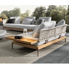 Outdoor Courtyard Teak Sofa Rattan Balcony Luxury Villa Hotel Patio Solid Wood Tea Table Furniture Set Outdoor Courtyard Teak Sofa Rattan Balcony Luxury Villa Hotel Patio Solid Wood Tea Table Furniture Set