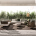 Courtyard Patio Sunshade Leisure Sofa Set