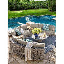 Outdoor Courtyard Rattan Sofa SemiCircular Sun Protection Furniture Outdoor Courtyard Rattan Sofa SemiCircular Sun Protection Furniture