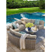 Outdoor Courtyard Rattan Sofa SemiCircular Sun Protection Furniture Outdoor Courtyard Rattan Sofa SemiCircular Sun Protection Furniture