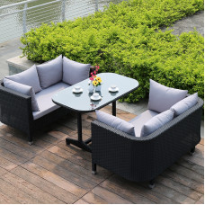 Outdoor Leisure Sofa Set Garden Terrace Rattan Chair Patio Balcony Double Sofa Rattan Woven Open Air Imitation Rattan Sofa Outdoor Leisure Sofa Set Garden Terrace Rattan Chair Patio Balcony Double Sofa Rattan Woven Open Air Imitation Rattan Sofa