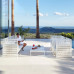 Nordic Outdoor Garden Patio Sunroom Veranda Villa Hotel Single Aluminum Alloy Sofa Nordic Outdoor Garden Patio Sunroom Veranda Villa Hotel Single Aluminum Alloy Sofa