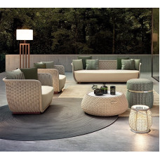 Scandinavian Outdoor Rattan Lounge Chair Sun Protection Waterproof Leisure Furniture Scandinavian Outdoor Rattan Lounge Chair Sun Protection Waterproof Leisure Furniture