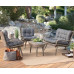 Outdoor Furniture Patio Rattan Sofa Courtyard Villa Living Room Imitation Rattan Sofa Table Chair Combination Modern Sofa