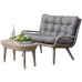 Outdoor Furniture Patio Rattan Sofa Courtyard Villa Living Room Imitation Rattan Sofa Table Chair Combination Modern Sofa