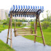 Adult Wooden Garden Swing Chair Outdoor Balcony Carbonized Wood Hanging Chair Adult Wooden Garden Swing Chair Outdoor Balcony Carbonized Wood Hanging Chair