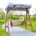 Adult Wooden Garden Swing Chair Outdoor Balcony Carbonized Wood Hanging Chair Adult Wooden Garden Swing Chair Outdoor Balcony Carbonized Wood Hanging Chair