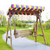Adult Wooden Garden Swing Chair Outdoor Balcony Carbonized Wood Hanging Chair Adult Wooden Garden Swing Chair Outdoor Balcony Carbonized Wood Hanging Chair