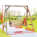 Adult Wooden Garden Swing Chair Outdoor Balcony Carbonized Wood Hanging Chair Adult Wooden Garden Swing Chair Outdoor Balcony Carbonized Wood Hanging Chair