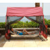Outdoor Shade Canopy Hammock Swings Iron Frame Swing Bed Patio Garden Furniture