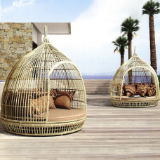 Outdoor Wicker Birdcage Lounger Furniture