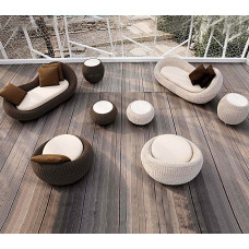 Outdoor Rattan Sofa Metal Combination Set