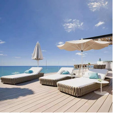 Scandinavian Outdoor Rattan Loungers Pools Hotel Villas Patios Gardens Designer Tessalina Sofas Furniture