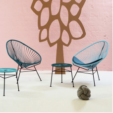 Nordic Balcony Rattan Weave Combination Minimalist Furniture Chairs Tables Courtyard Outdoor Patio Relaxer Rocker