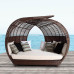 Nest Style Outdoor Lying Bed Beach Sofa With Sunshade