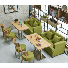 Simple Coffee Shop Sofa Table And Chairs Combination