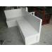 Solid Wood White Bench Lounge Chair For Tea Restaurant Cafe Balcony Bars