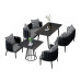 Bar Grill Lounge Cafe Restaurant Music Bar Commercial Studio Sofas Card Seats Tables Chairs