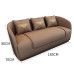 Nordic Luxury Leather Sofas VIP Reception Area Table Chair Set