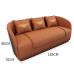 Nordic Luxury Leather Sofas VIP Reception Area Table Chair Set