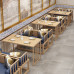 Chinese Style Themed Custom Tea House Cafe Bookshop Hotels Lobby Table Chair Combinations