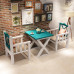 Mediterranean Solid Wood Tables And Chairs Combination For Dining Cafe And Bar