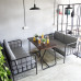 Simple Style Iron Chair Table Sofa Seat Combination For Bar Cafe Restaurant Simple Style Iron Chair Table Sofa Seat Combination For Bar Cafe Restaurant